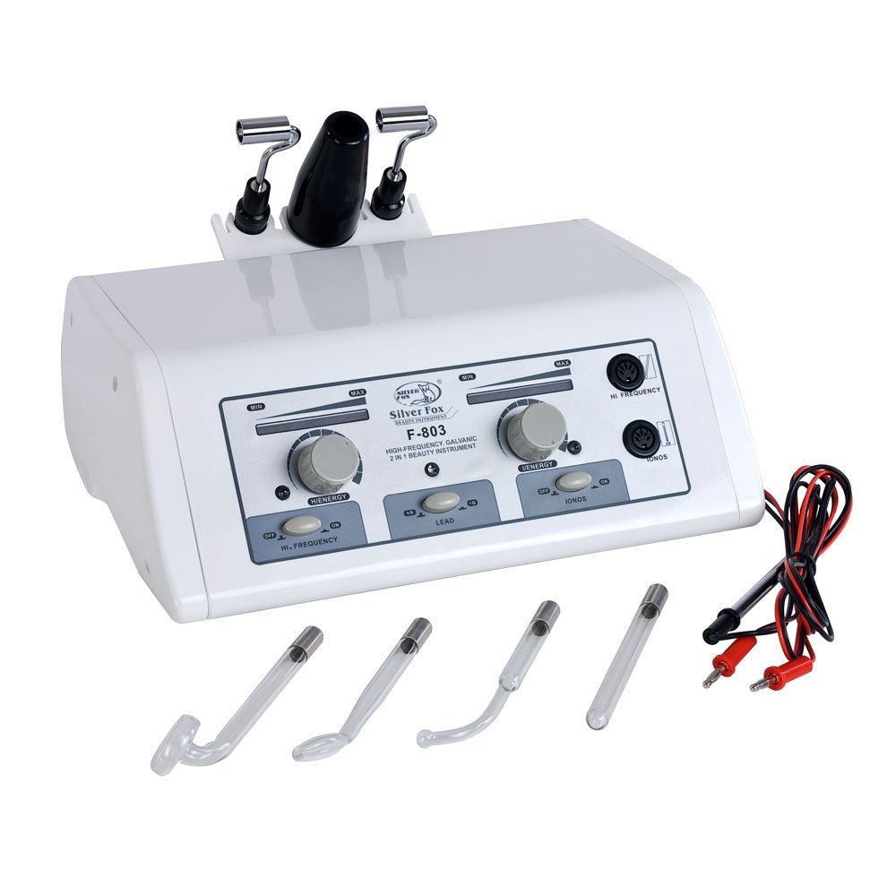 Silverfox Combo HF/Galvanic F 803 - Professional Skin Care Device for Wrinkle Reduction & Facial Rejuvenation - Perfect for Home Spa & Beauty Treatments