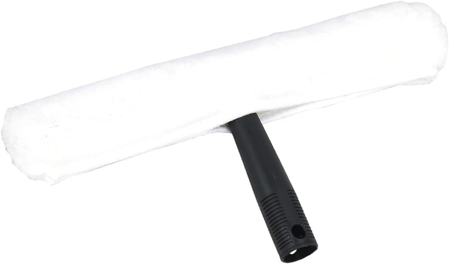 Qwick Click Cotton Window Washer Cleaning Tool - Handy Glass Wiper for Windows & Car Windshields - Wet & Dry Mop (White/Black) - Perfect for Home, Office & Auto Cleaning