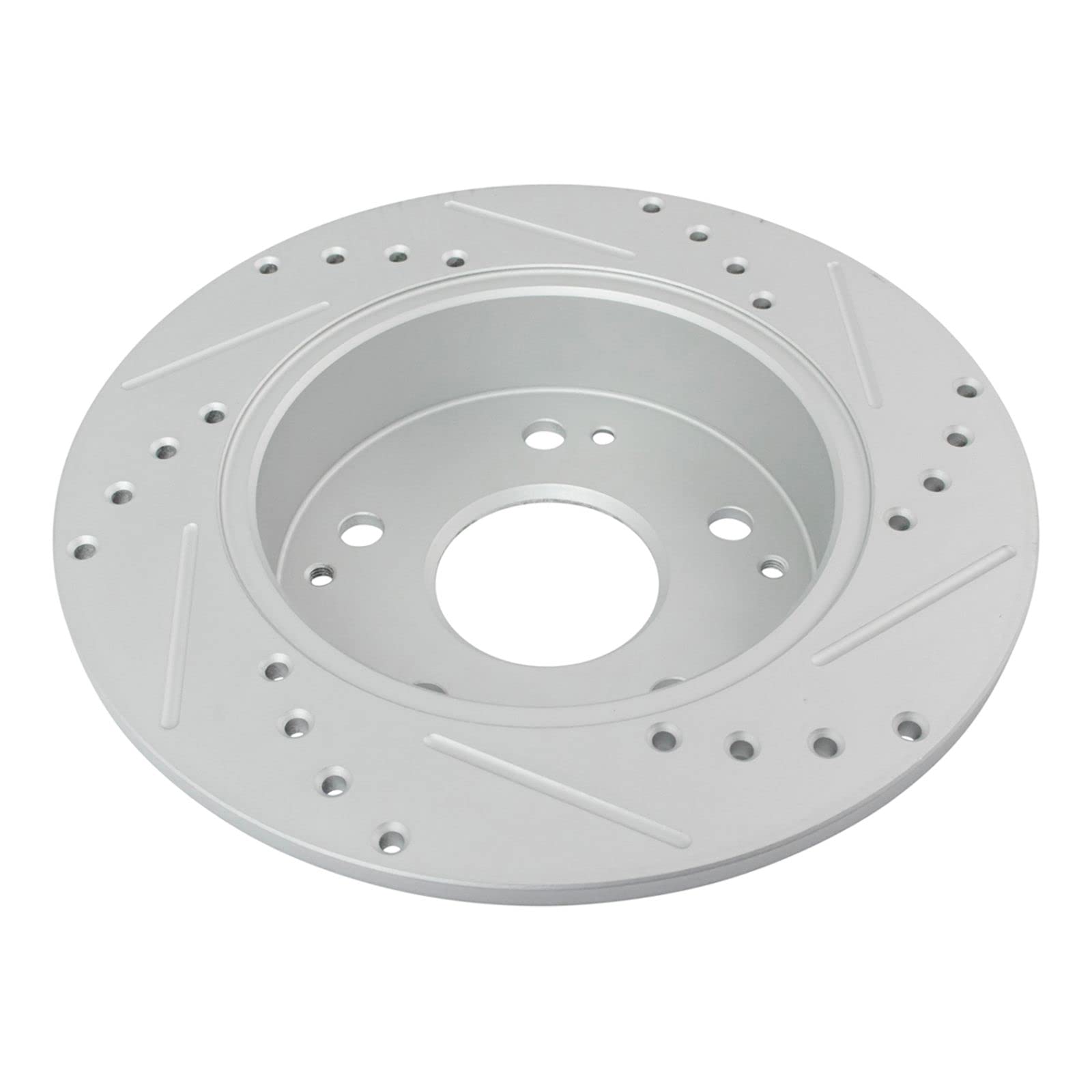 High Performance Semi-Metallic Rear Brake Pad & Rotor Kit - G-Coated Slotted & Drilled - Fits 1997-2001 Acura Integra, 2002-2006 RSX, 1998-2002 Honda Accord, 2004-2005 Civic - Perfect for Street Racing & Daily Driving