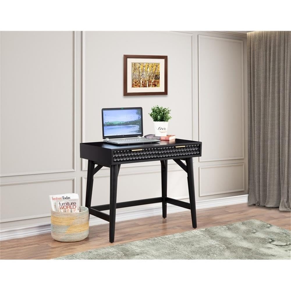 Black Pearl Mini Desk - Compact Home Office & Study Table