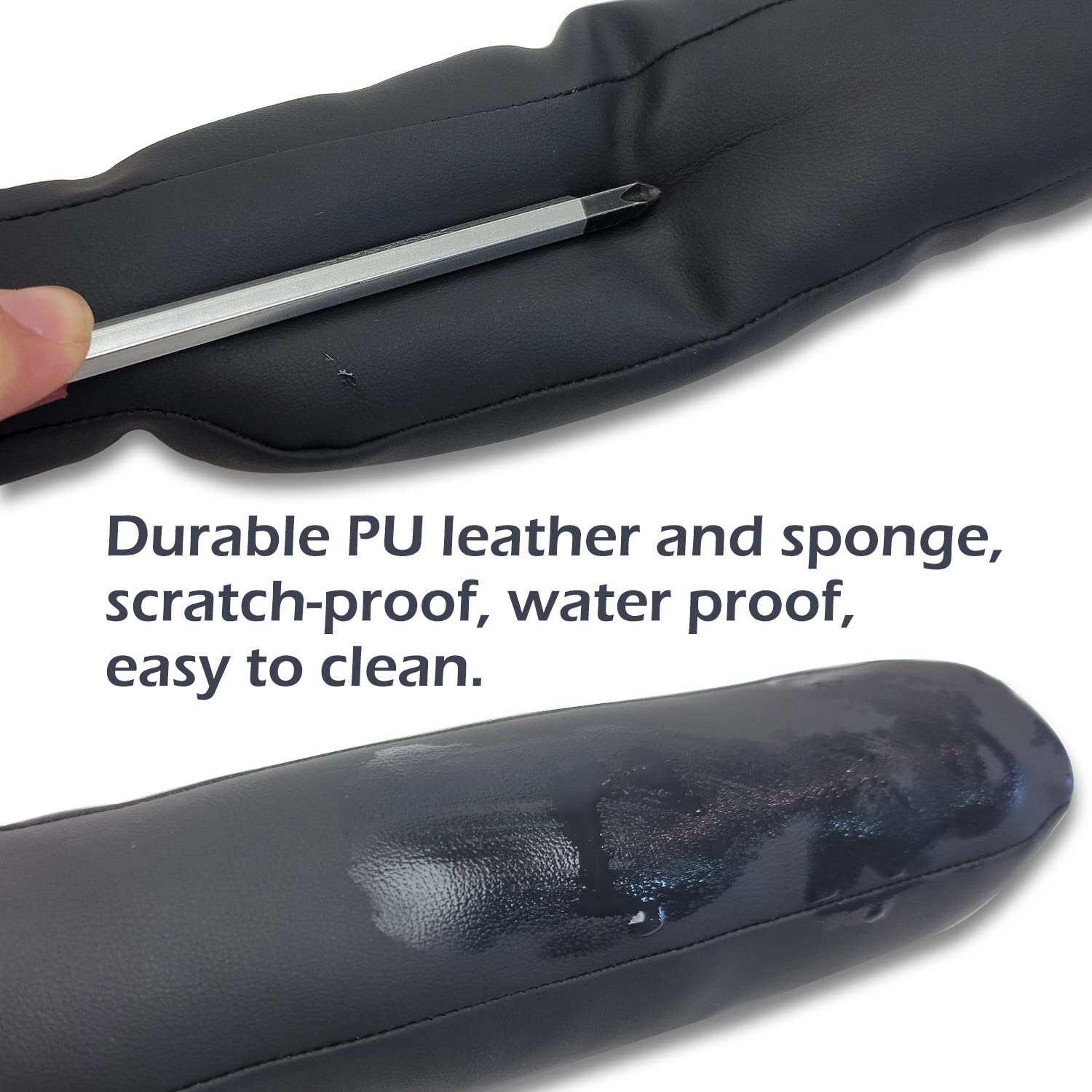 Universal Car Seat Gap Filler for SUV, Truck & Sedan - Black Leather Organizer (2-Pack) | Prevents Items from Falling Between Seats & Console | Perfect for Phones, Keys, Wallets & Small Essentials