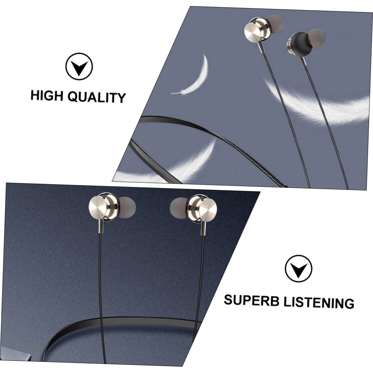 KONTONTY Wireless Earbuds with Neckband - Stereo Sound, IPX5 Waterproof, Comfortable Bluetooth Headphones for Running, Gym, Workout & Daily Use