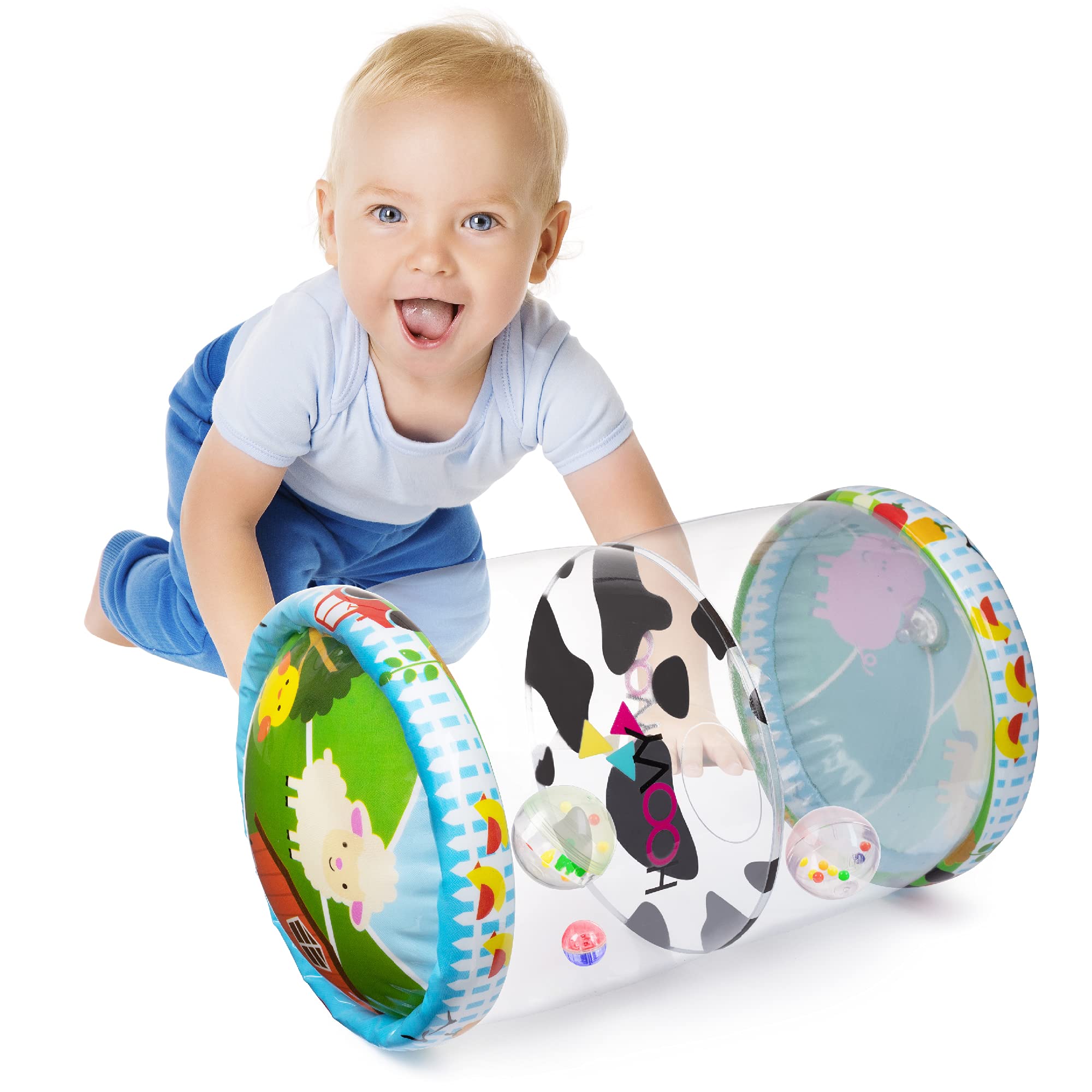 Hoovy Infant Crawling Toys for Babies 6-12 Months | Interactive Drop Maze Tummy Time Activity Center | Early Development Jumbo Roller for Beginner Crawlers | Fun Baby Learning Toy for Motor Skills & Sensory Play | Perfect for Playtime, Daycare & Early Childhood Development