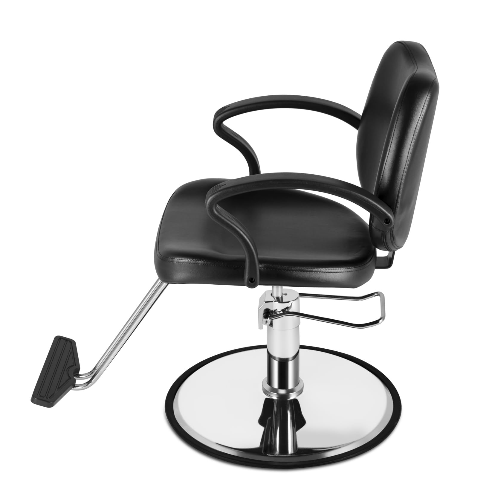 Professional Black Salon Chair - Heavy Duty Styling Barber Chair for Hair, Spa, Beauty & Tattoo Parlors | Adjustable Hydraulic Stylist Chair with Headrest & Footrest | Perfect for Salons, Barbershops & Tattoo Studios