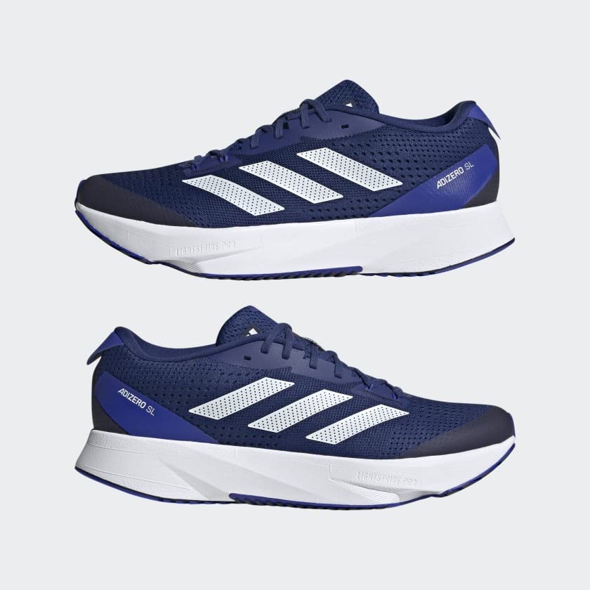 Adidas Men's Adizero SL Running Shoes - Lightweight Performance Sneakers for Marathon Training & Road Running (Blue)