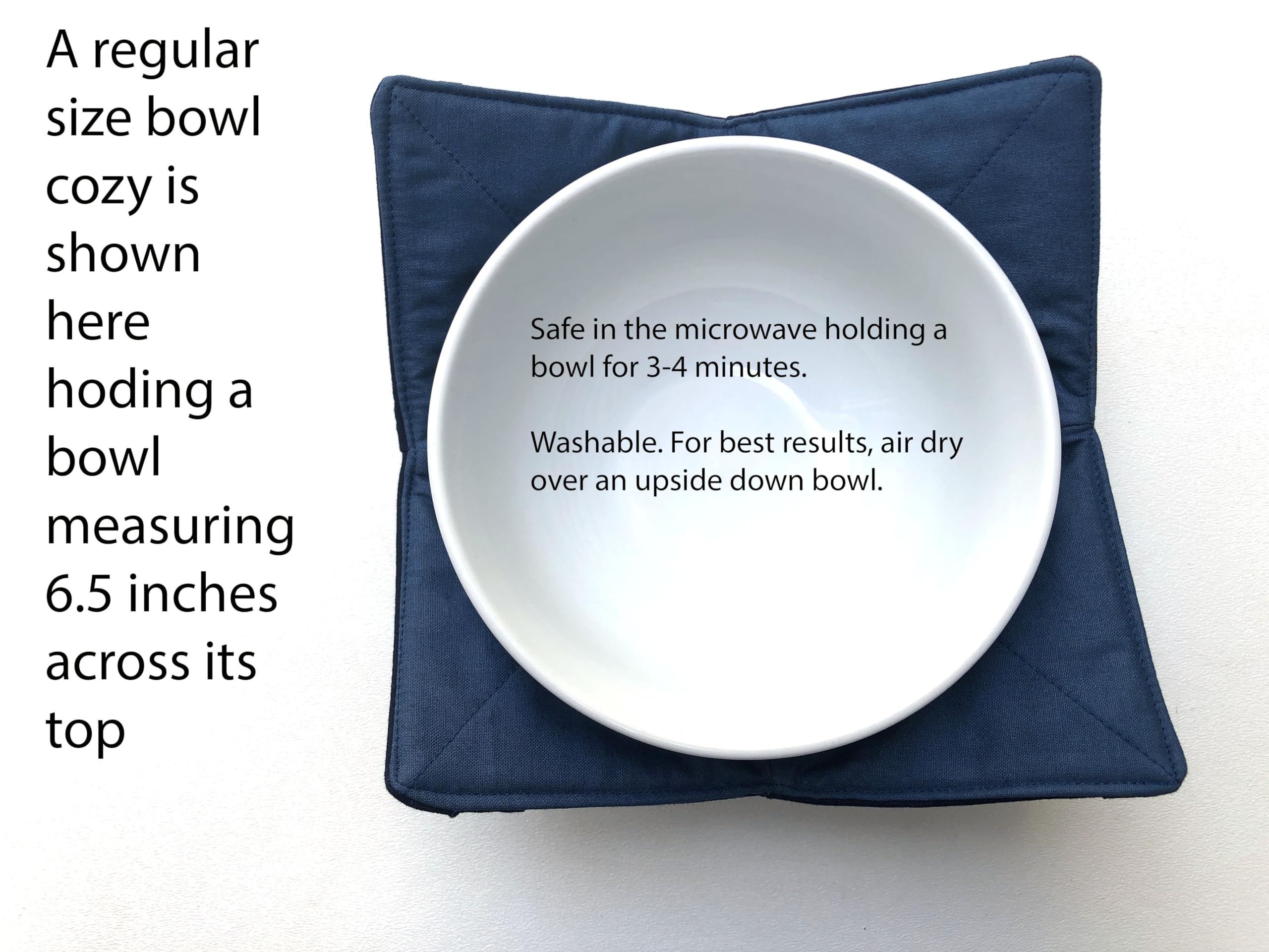 Floral Fabric Microwave Bowl Cozy - Heat-Resistant & Stylish Bowl Cover for Safe Food Warming - Perfect for Soup, Oatmeal & Leftovers