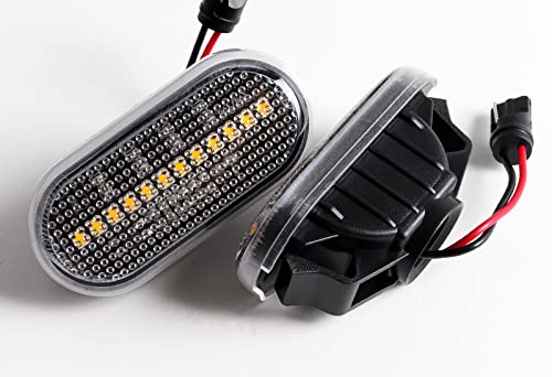 HYPERSPEED Clear Lens White LED Front Side Marker Lights & Turn Signal Lamp Assembly (2PCS) - Compatible with Honda Civic, Accord, Fit, Jazz, CR-V, Odyssey & Acura RSX - Durable Car Replacement Parts for Enhanced Visibility & Safety - Perfect for Night Driving & Custom Vehicle Upgrades