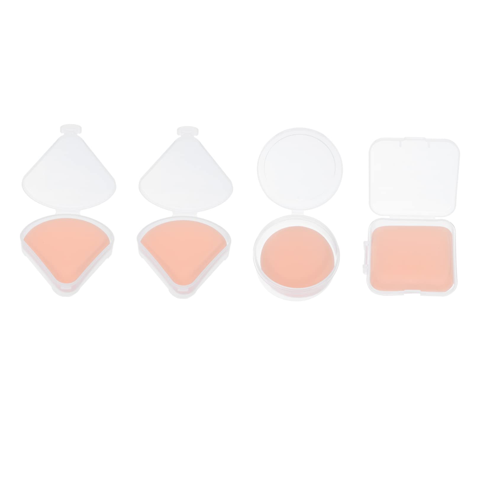 FOMIYES 4-Pack Soft Triangle Powder Puffs for Makeup, Blush & Face Cream - Reusable Cosmetic Puffs for Flawless Application - Perfect for Home & Travel Makeup Kits