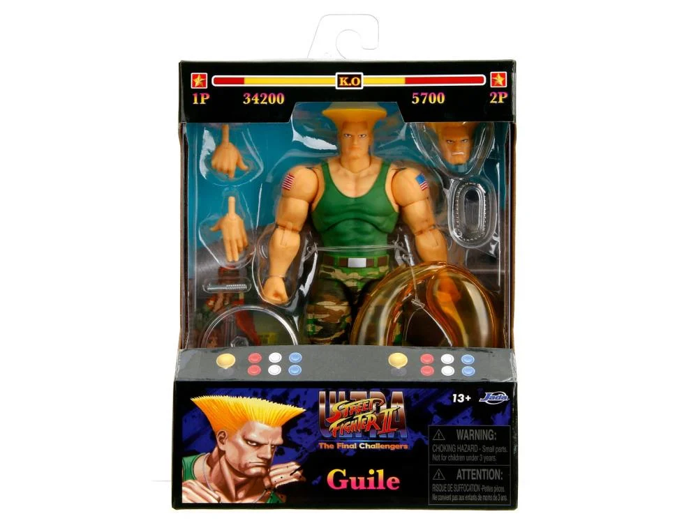 Jada Toys 1/12 Scale 6-Inch Street Fighter II Action Figures - Cammy, Dee Jay & Guile Collectible Figurines for Display, Gaming & Cosplay Inspiration