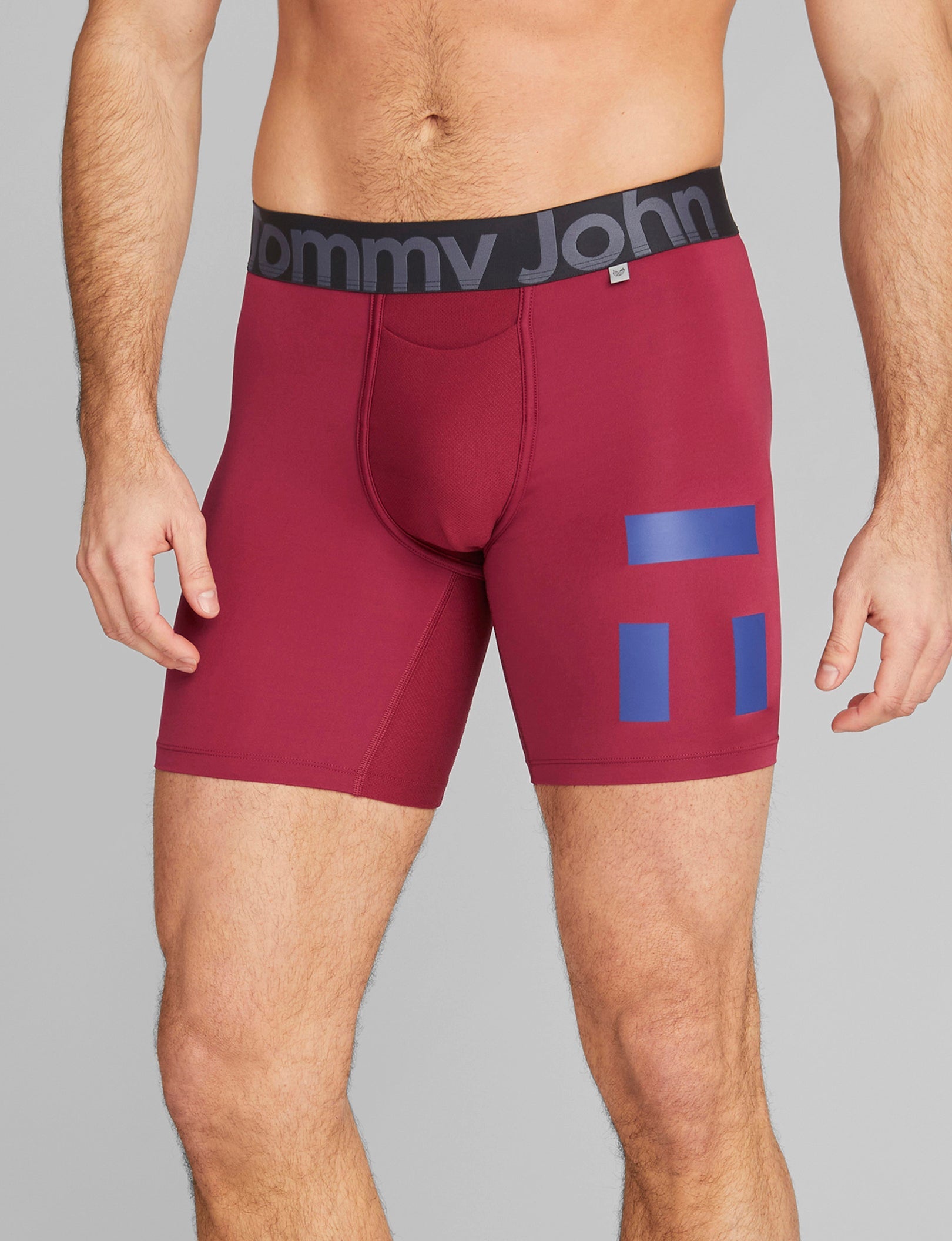 360 Sport Mid Length Boxer Briefs - 6 Pack Moisture Wicking Men's Underwear for Gym, Running & Active Lifestyle