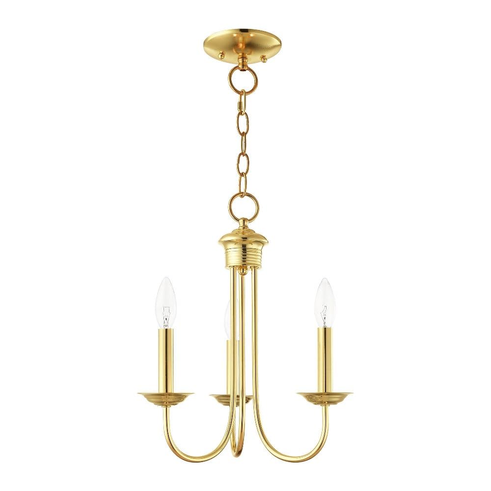 Livex Lighting 42683-04 Black Steel 3-Light Chandelier - Modern Ceiling Light Fixture for Living Room, Bedroom & Dining Room | Elegant Home Decor Lighting for Indoor Spaces