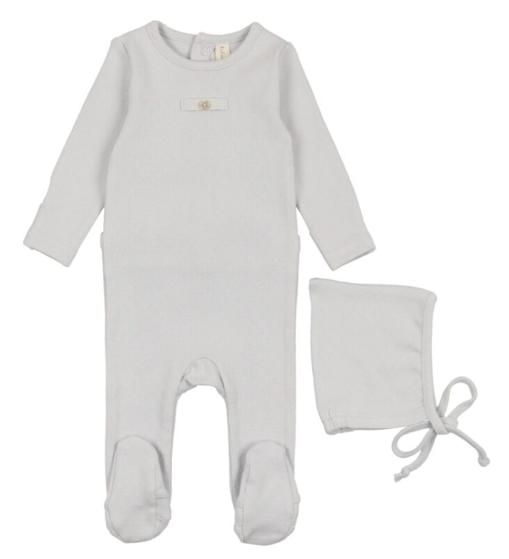 LILETTE POINTELLE FOOTIE SET for Newborn Baby 6 Months - Soft Cotton Infant Socks & Bodysuit Outfit for Photography, Gift & Everyday Wear