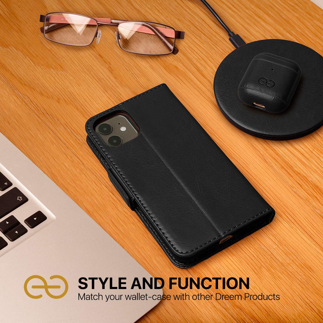 Dreem Fibonacci iPhone Xs Max Wallet Case - Vegan Leather, Magnetic & Shockproof for Daily Use