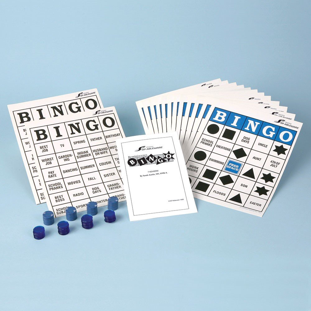 SP Ableware Reminiscence Bingo Game for Seniors & Adults (718340000) - Fun Memory Activity for Elderly Care, Nursing Homes & Family Game Nights