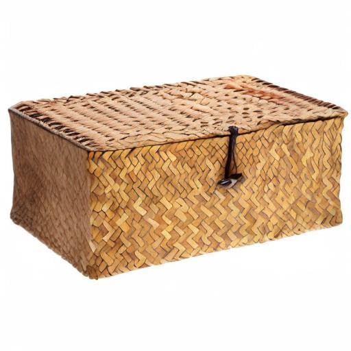 FOMIYES Seagrass Storage Baskets with Lid - Natural Woven Rectangular Wicker Bins for Home Organization | Shelf, Wardrobe & Closet Organizer | Perfect for Bedroom, Bathroom & Living Room Storage (Large Size)