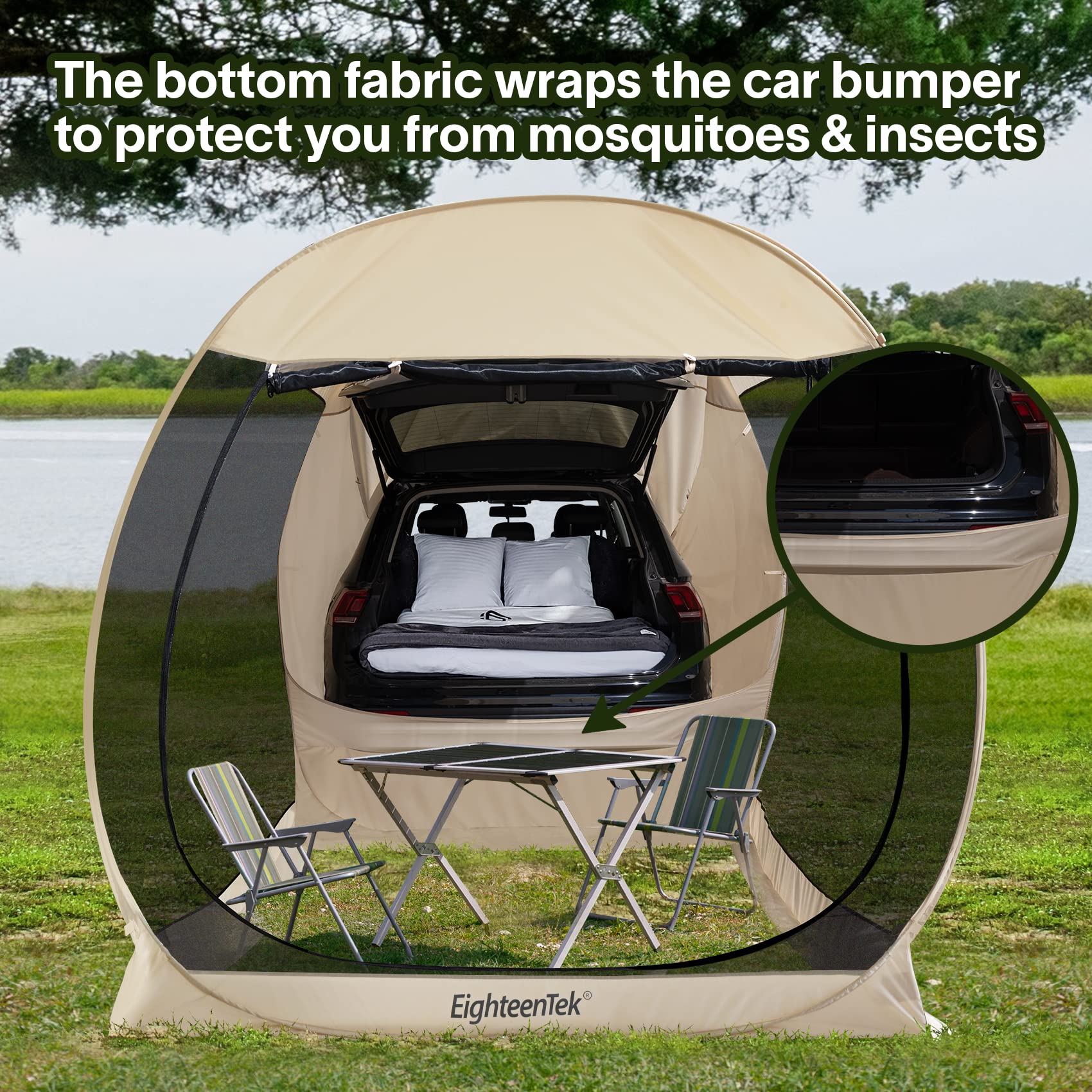 EighteenTek Waterproof Camping Tent - Lightweight & Durable for Outdoor Adventures, Hiking, Backpacking & Family Camping Trips