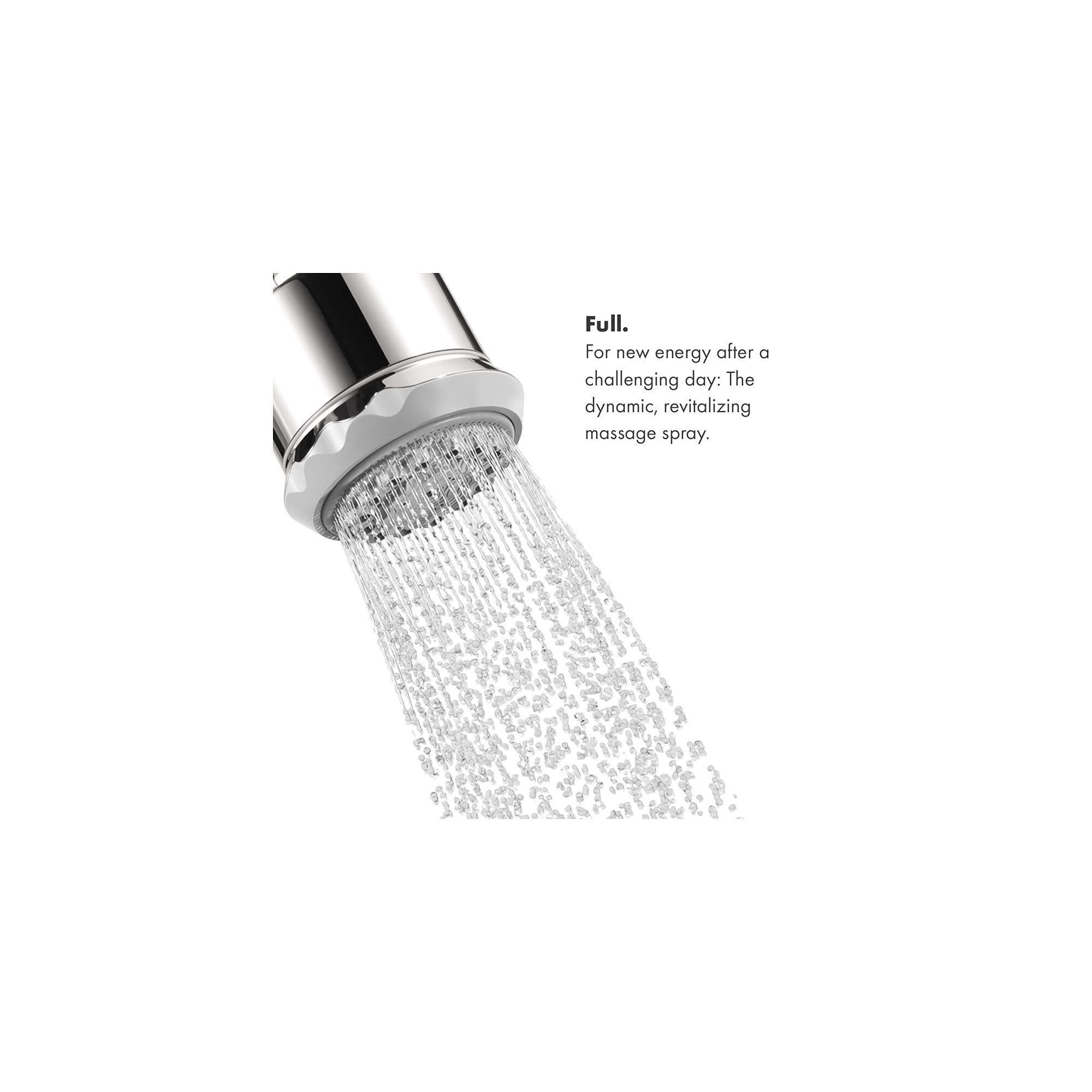 Hansgrohe Clubmaster 4-Inch Easy Clean Shower Head with 3 Spray Modes - Pulsating Massage & Soft Spray - Brushed Bronze Finish (Model 28496141) - Perfect for Modern Bathrooms & Spa-Like Shower Experience