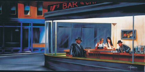 Hip Hop Cafe Poster 24x36 Inches - Vintage Music Wall Art for Home, Office & Bar Decor - Perfect for Music Lovers & Urban Style Enthusiasts