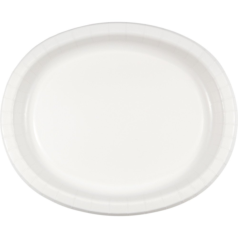 96 Pack White Disposable 12 Inch Paper Plates for Parties, Banquets, Dinner Events - Perfect for Birthday Celebrations, Wedding Receptions & Catering Services