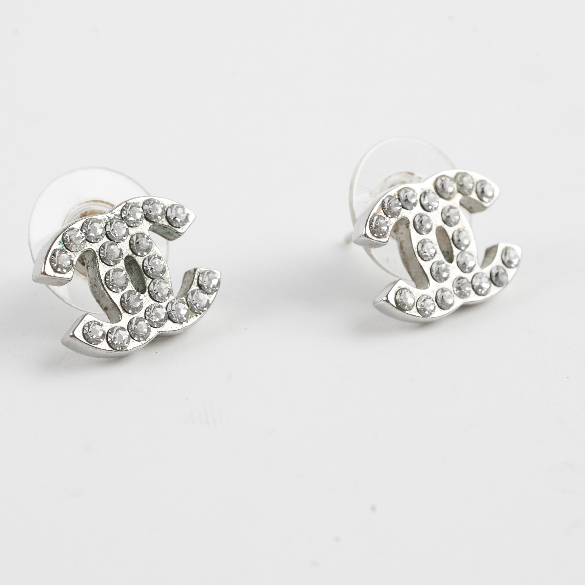 Chanel CC Logo Crystal Earrings for Women - Luxury Fashion Jewelry Gift for Party, Wedding & Special Occasions