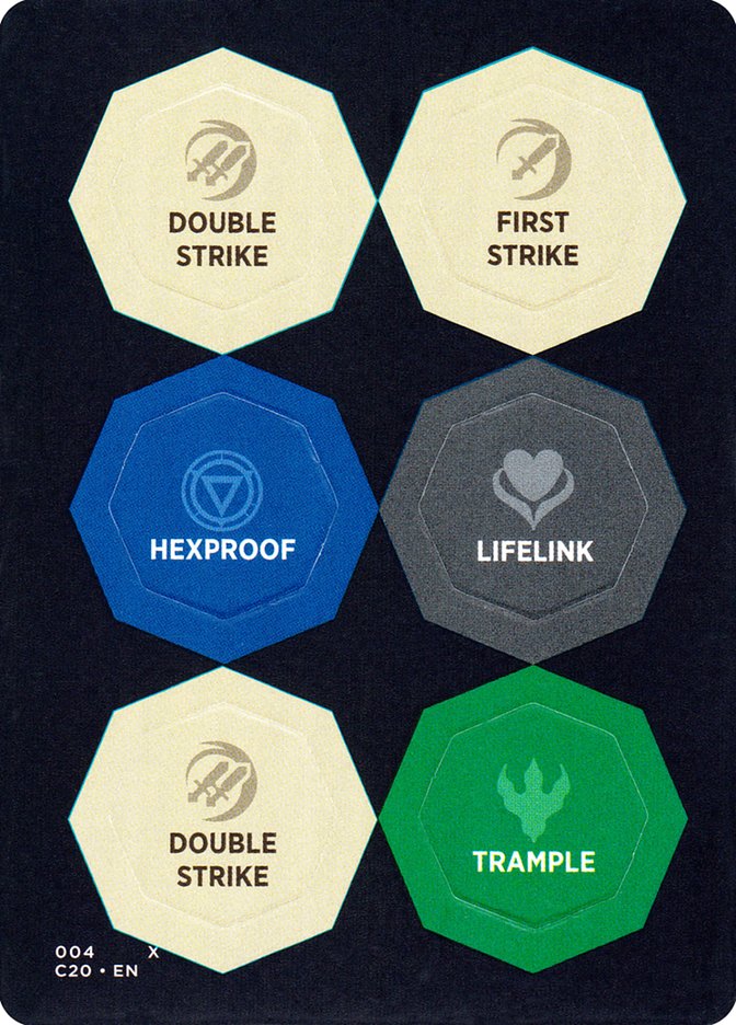 Magic: The Gathering Ability Punchcard (004) - Commander 2020 Token Cards | Perfect for MTG Commander Deck Building & Gameplay Accessories