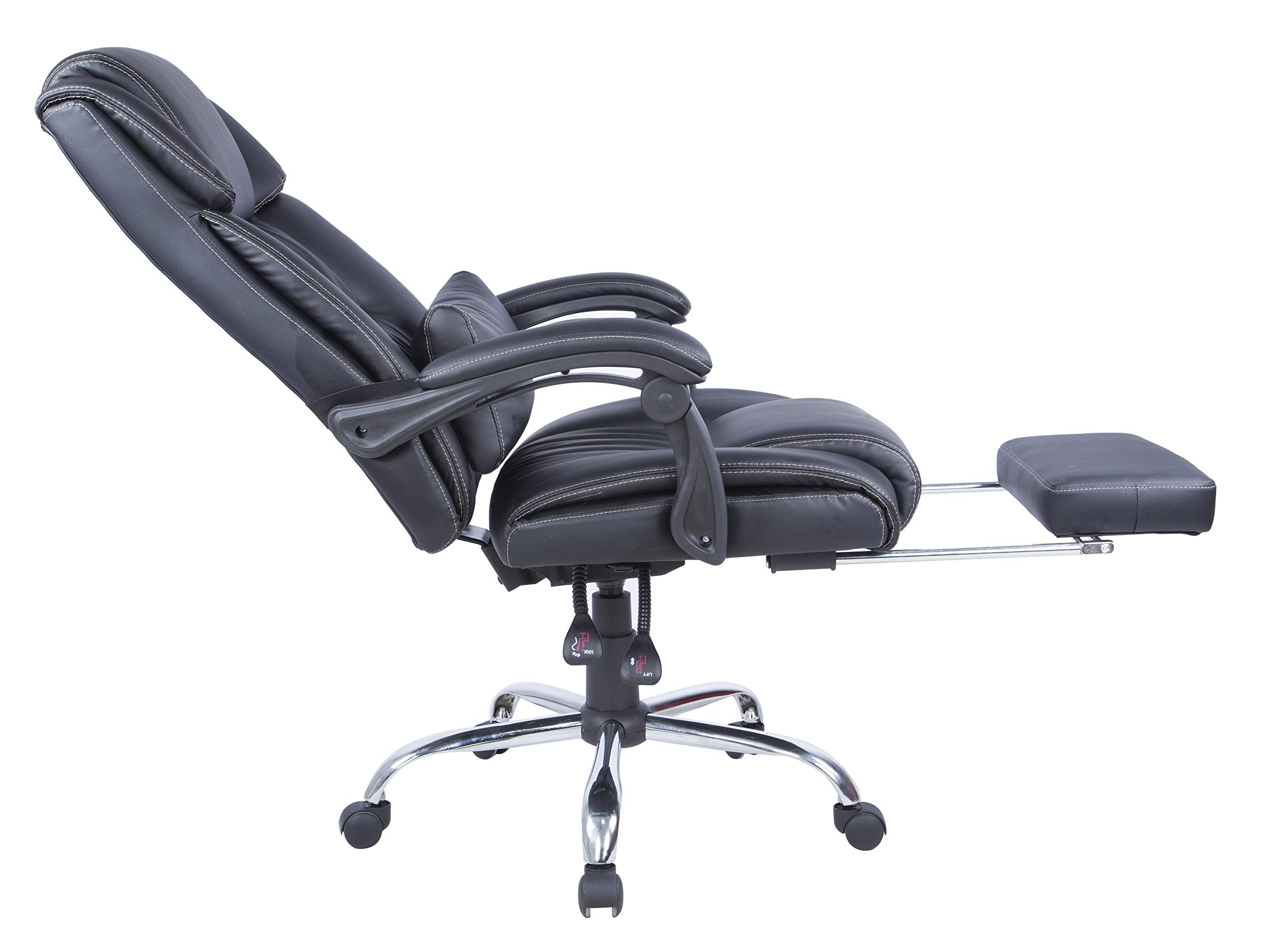 Milan 0027-CCH Ergonomic Office Computer Chair with Adjustable Height - Black, Comfortable Home & Gaming Desk Chair for Long Hours Sitting
