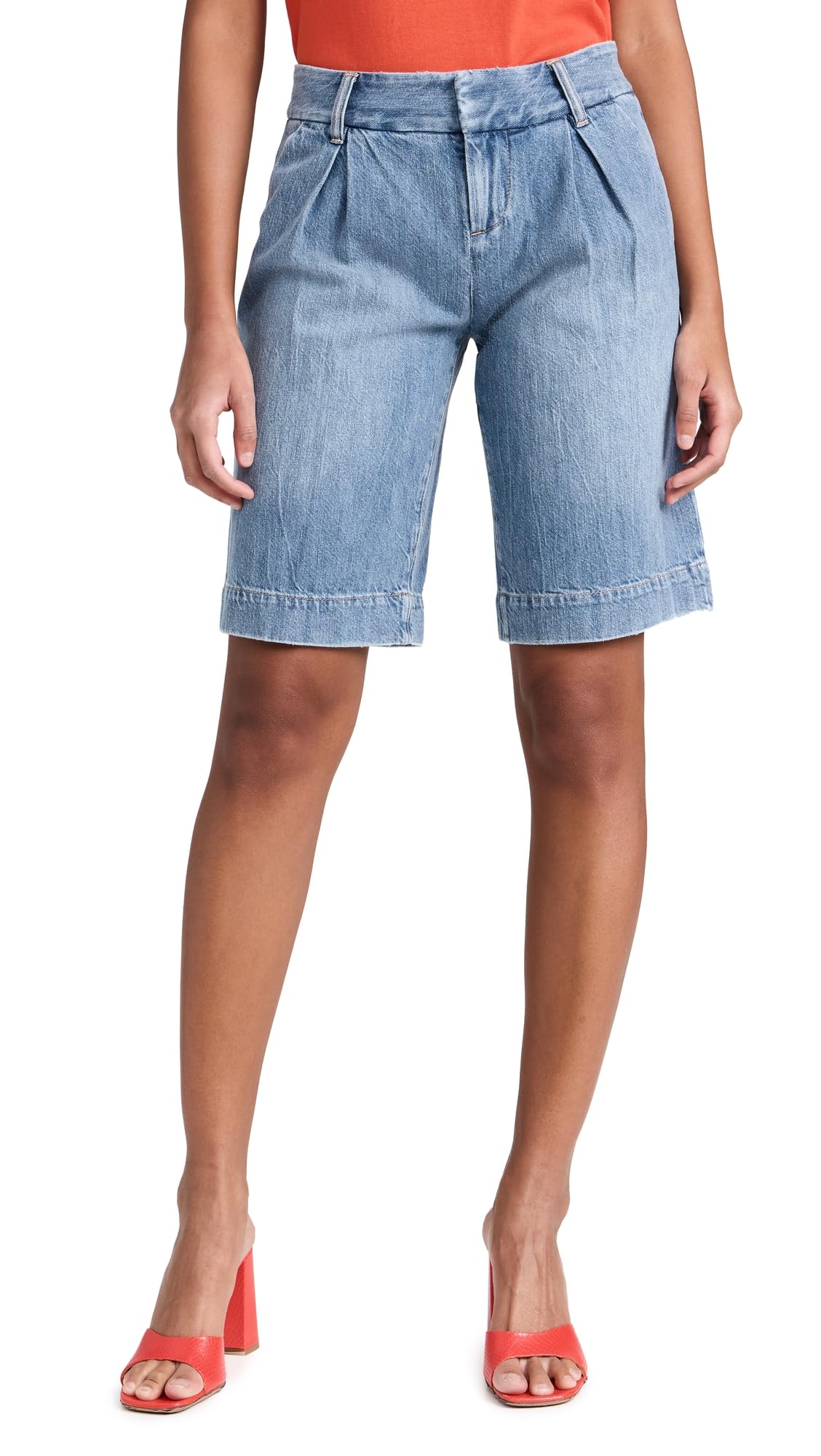 Alice + Olivia Women's Eric Low Rise Bermuda Shorts - Stylish Casual Summer Shorts for Women | Perfect for Beach, Travel & Everyday Wear
