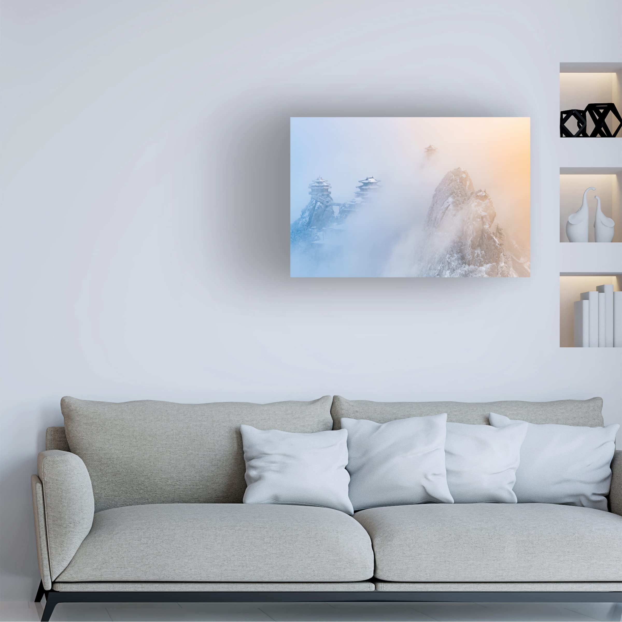 Trademark Fine Art 'Laojun Mountain' Canvas Wall Art Print by Simoon - Perfect for Living Room, Bedroom & Office Decor