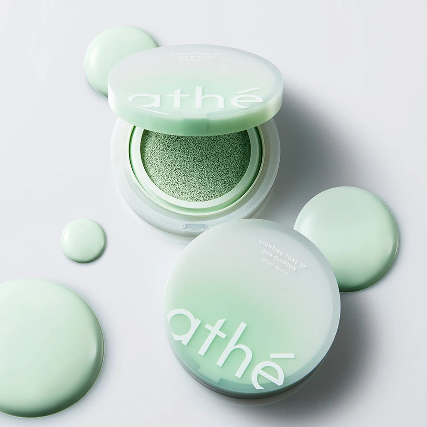 Athe Lighting Tone Up Sun Cushion SPF50+ PA++++ 12g - Brightening & Sun Protection Cushion Compact for Daily Makeup & UV Defense