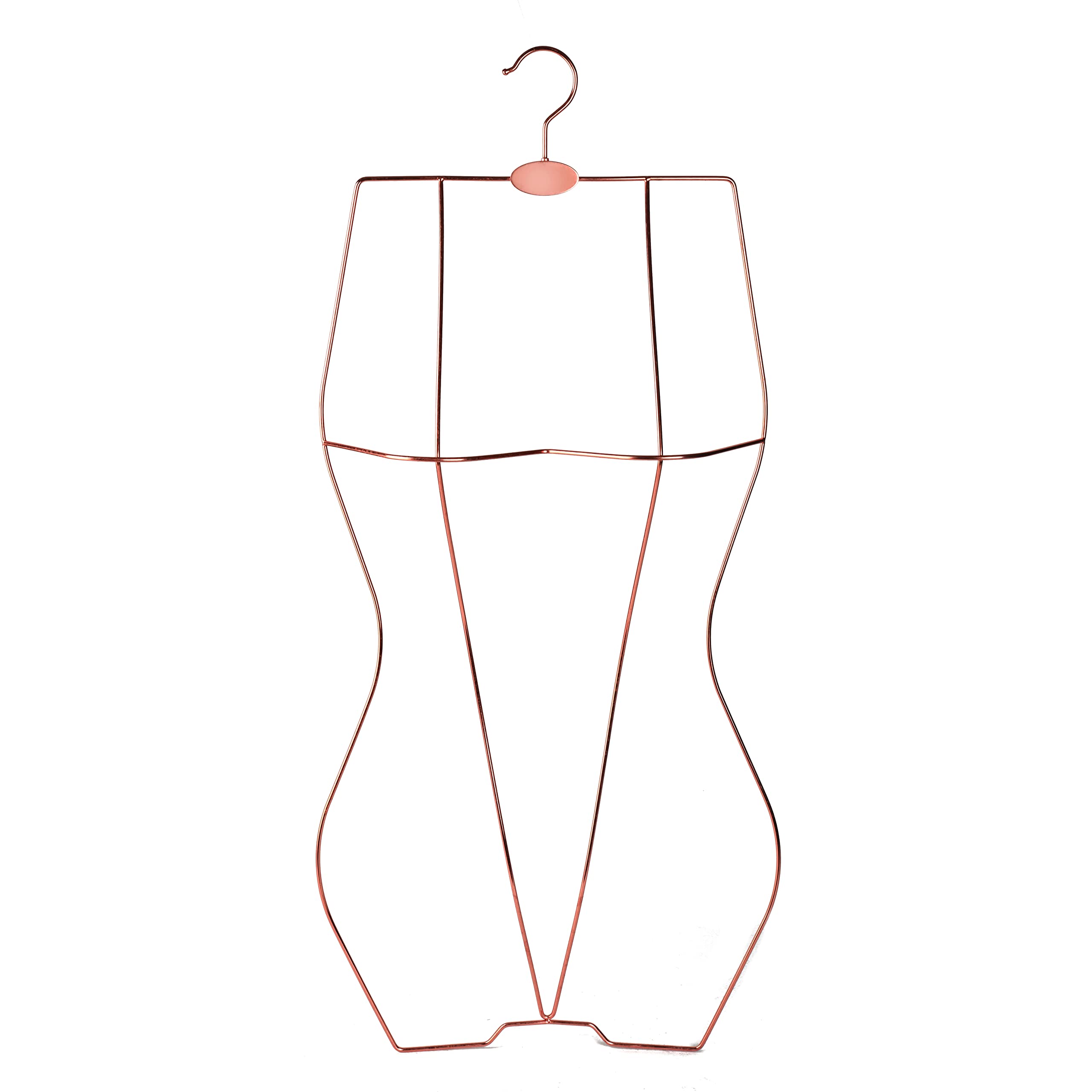Rose Gold Full Body Shape Metal Wire Swimsuit Hangers - 10 Pack for Bikini, Lingerie & Dress Display - Durable Closet & Retail Store Organization (Rose Gold) - Perfect for Swimwear Shops, Boutiques & Home Closet Storage