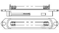554338-1 EMI Plug Assembly, 50 Position, B Slot (5 Pack) - Ideal for Server Racks, Data Centers & Industrial Electronics Shielding