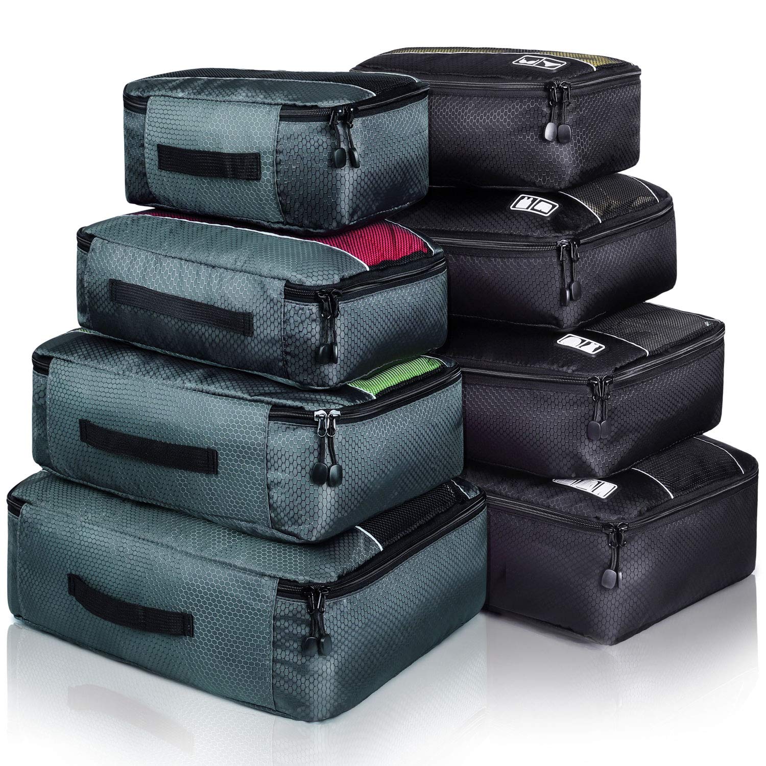 Durable Packing Cubes for Luggage - 6-Piece Travel Organizer Set with Clothing Labels | Perfect for Suitcase, Backpack & Carry-On Organization | Ideal for Business Trips, Vacations & Weekend Getaways