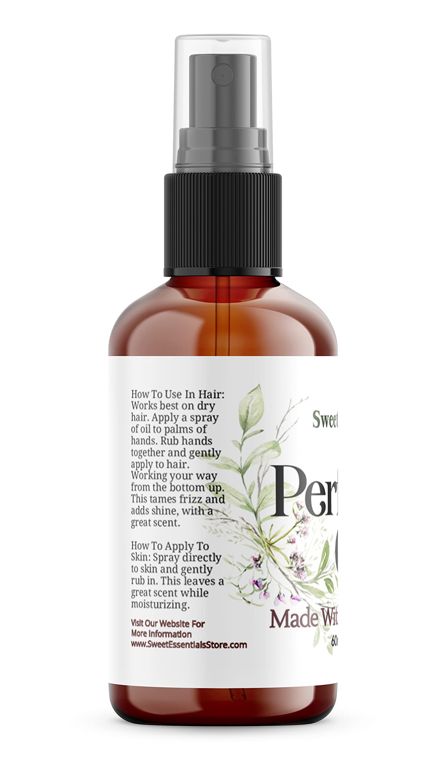 Sweet Essentials OPIUM Women's Perfume Oil - 2oz Alcohol-Free Fragrance Spray for Hair & Body | Organic Oils, Silicone & Preservative Free | Perfect for Daily Wear, Date Nights & Special Occasions