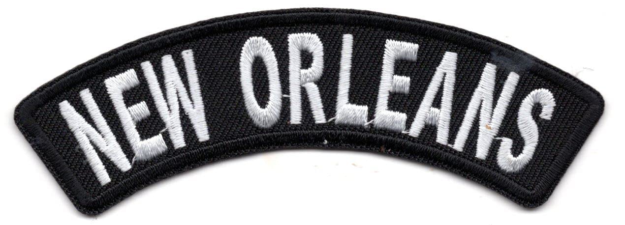 NEW ORLEANS Iron On Patch for Biker Vest - Embroidered Sew On Badge for Motorcycle Jackets, Denim & Leather Vests - Perfect for Biker Gangs, Motorcycle Clubs & Costume Parties