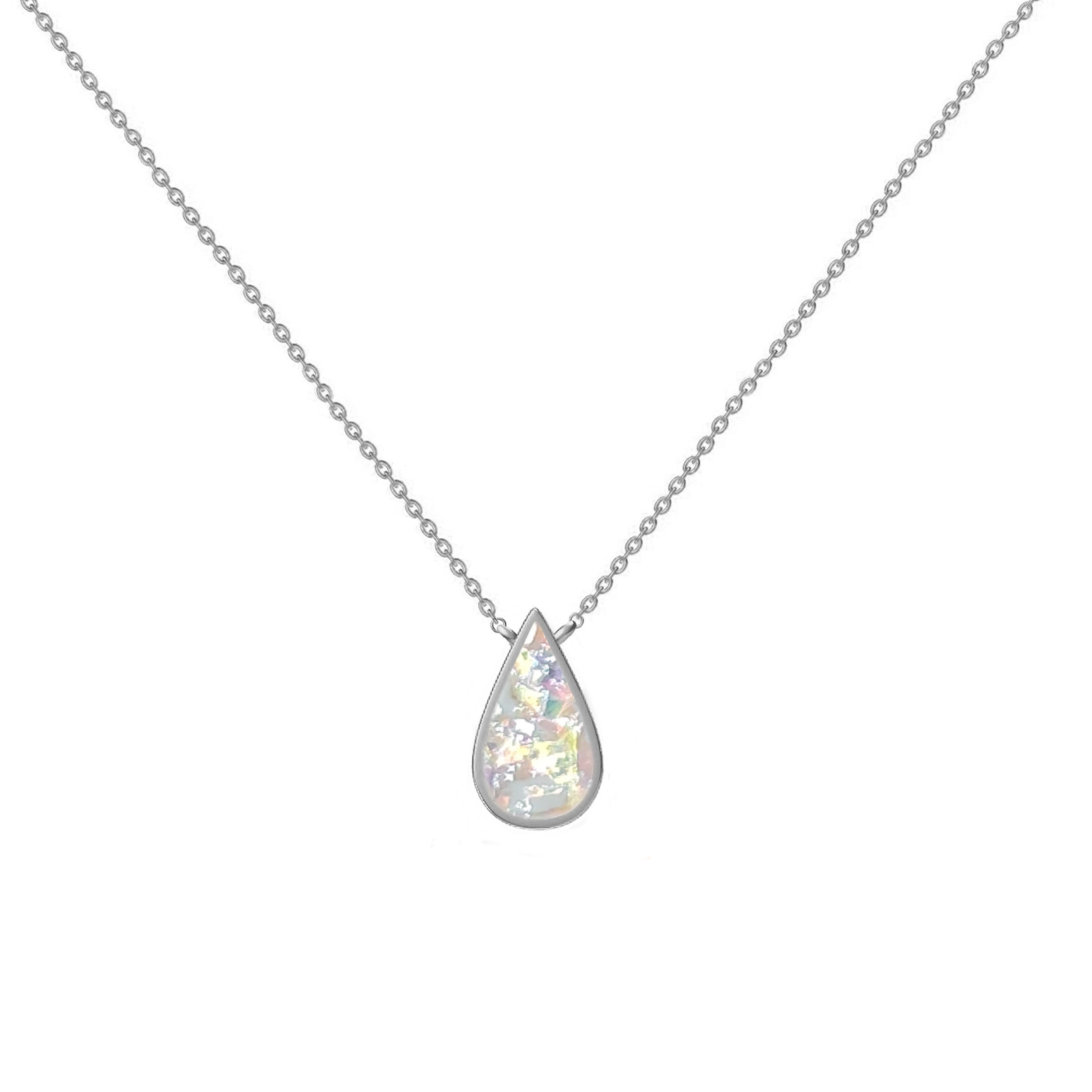 Serenity Droplet Memorial Ashes Necklace - Elegant Cremation Jewelry for Loved Ones | Perfect for Keeping Memories Close During Travel, Special Occasions & Everyday Wear