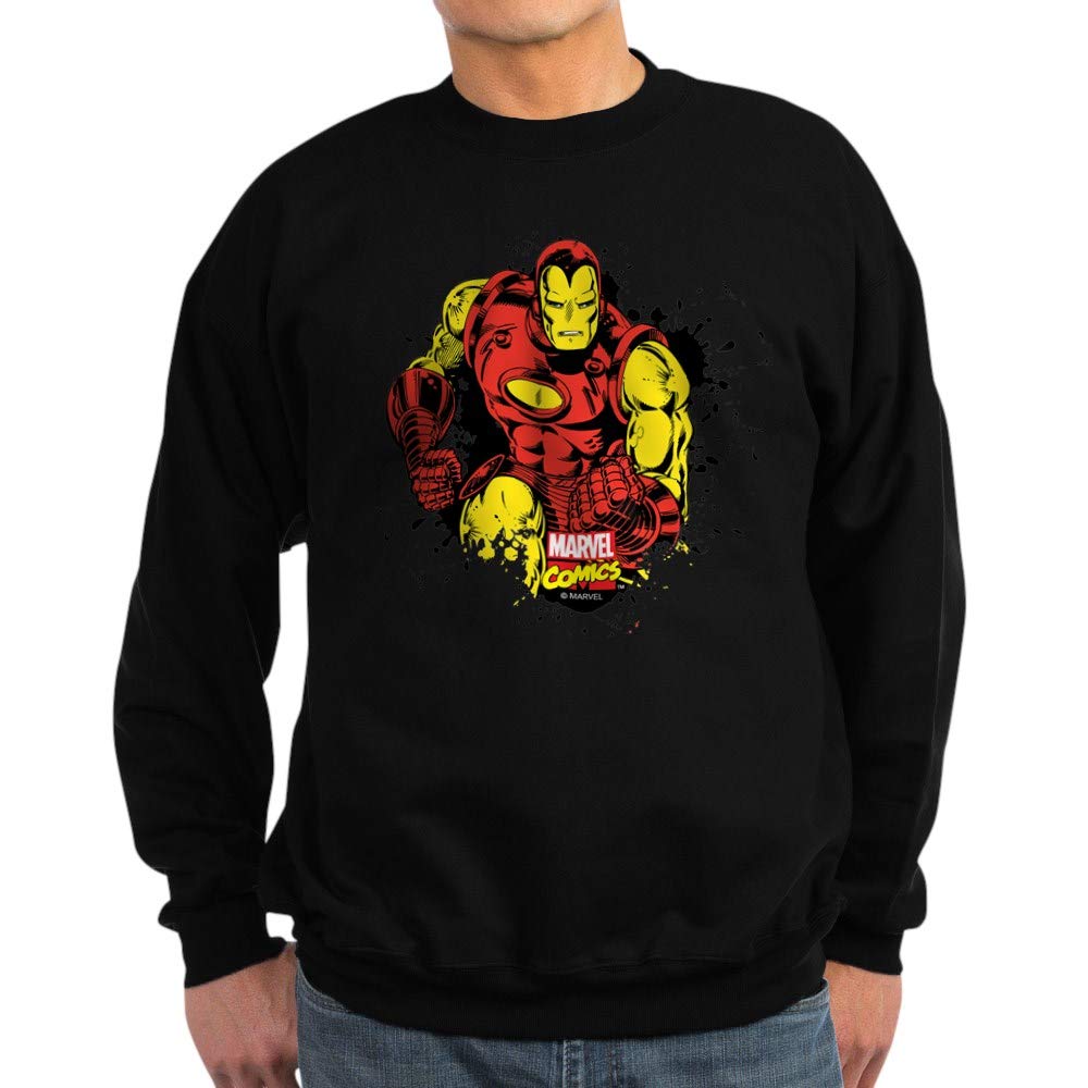 Iron Man Paint Splatter Graphic Sweatshirt | Marvel Superhero Hoodie for Men & Women | Perfect for Cosplay, Comic Con & Casual Wear