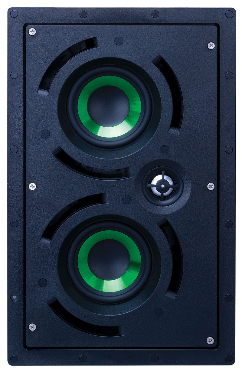 BEALE STREET IWLCR4 MB 4-Inch Dual LCR 2-Way In-Wall Speaker - Premium Home Theater & Surround Sound System for Living Room, Bedroom, and Office Audio Setup