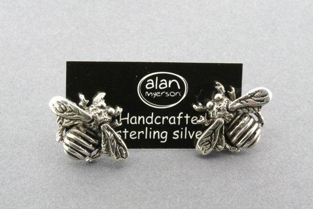 Bee Stud Earrings for Women - Dainty Gold Bee Jewelry - Cute Honeycomb Earrings for Everyday Wear & Gift Giving