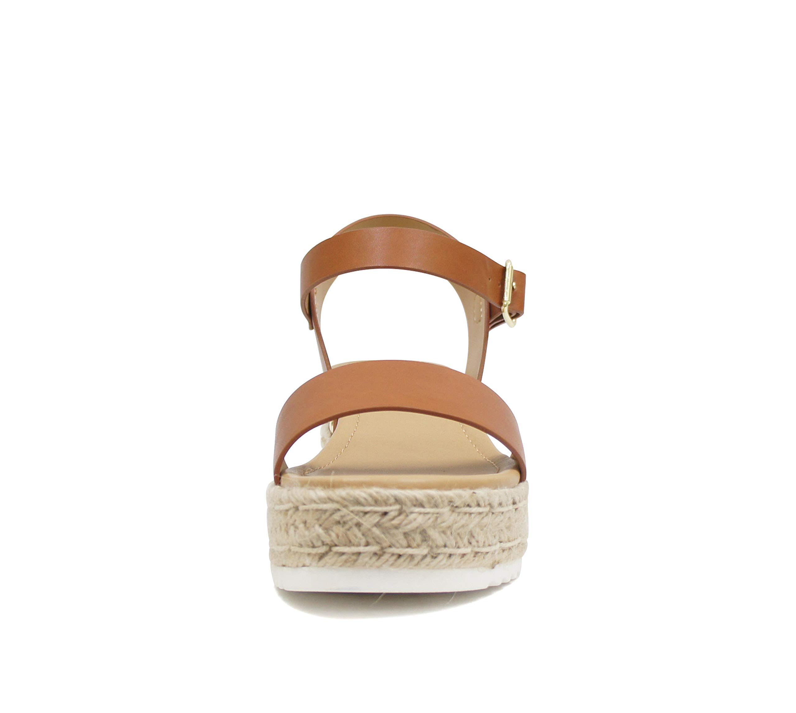 Women's Open Toe Ankle Strap Platform Espadrille Sandals with Soda Clip - Comfortable Summer Wedge Shoes for Beach, Party & Casual Outfits