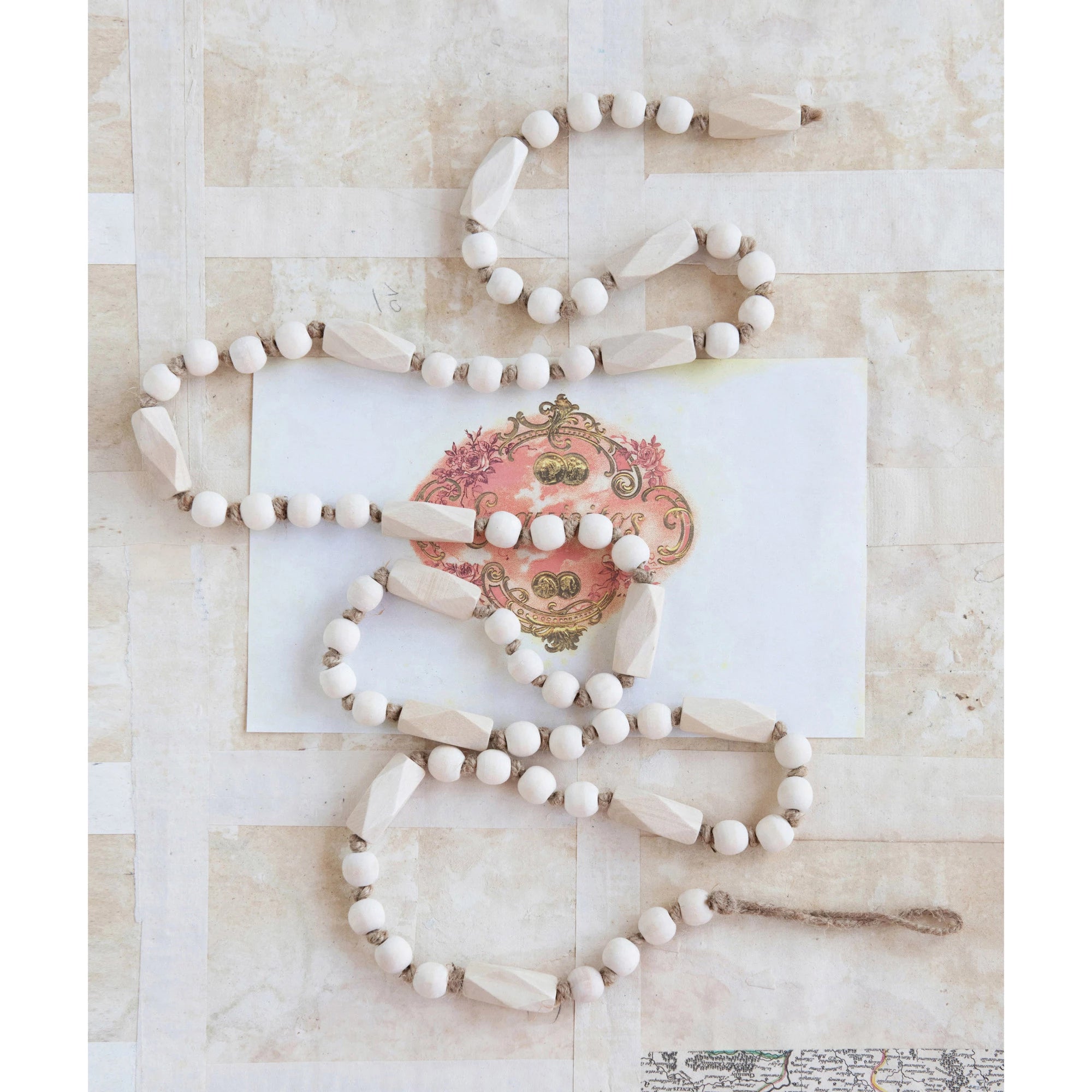 Natural Paulownia Wood Garland - Handmade Rustic Home Decor for Wall, Mantel, and Wedding - Eco-Friendly Boho Chic Decoration for Living Room, Bedroom, and Events