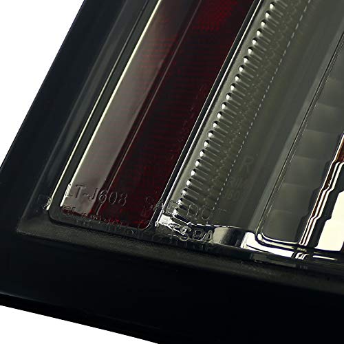 Spec-D Tuning Smoke LED Tail Lights for 2003-2007 Cadillac CTS - Left & Right Pair Assembly - Enhanced Visibility & Style for Night Driving & Car Shows