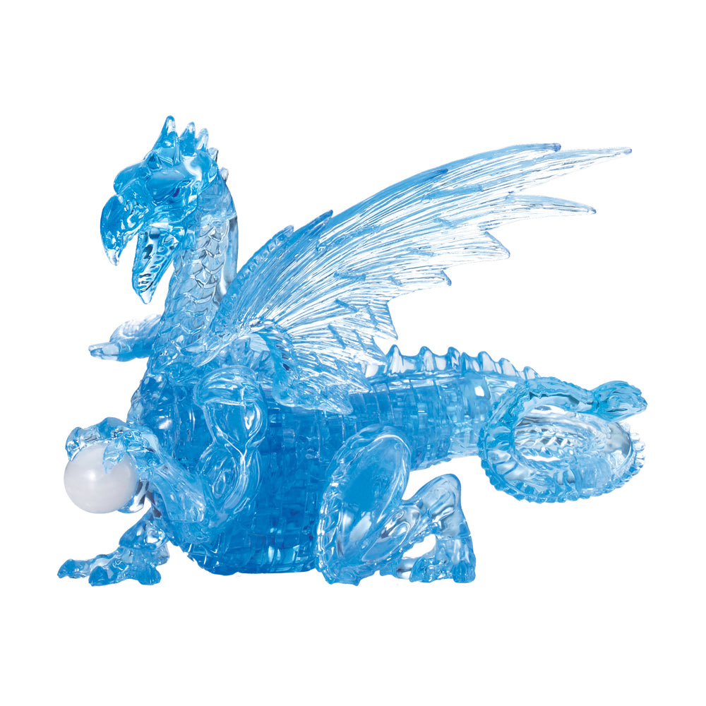 BePuzzled Blue Dragon 3D Crystal Puzzle - 56 Piece Brain Teaser Puzzle for Adults & Teens - Perfect for Stress Relief, Gifts & Family Game Night