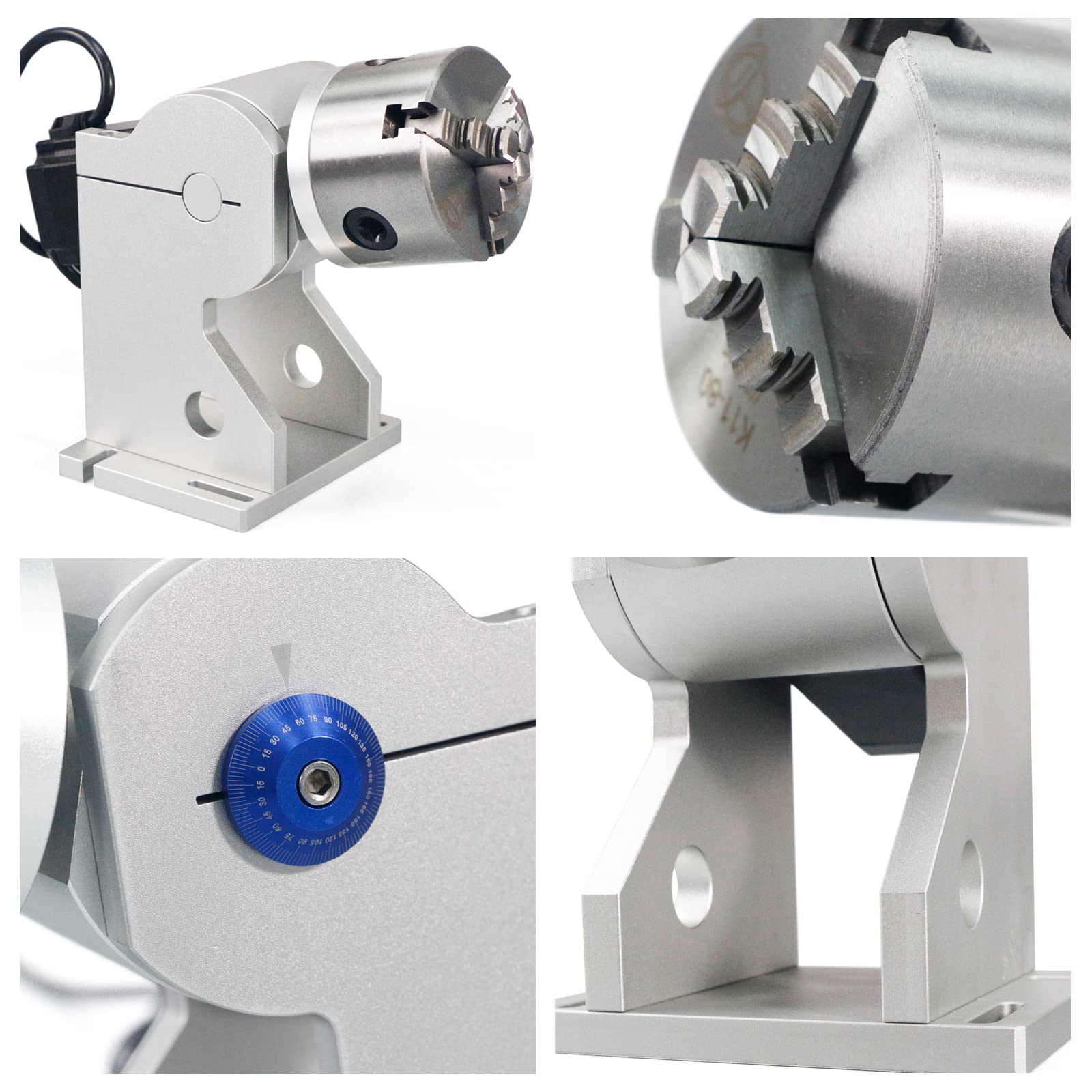ComMarker 80mm 3-Jaw Rotary Chuck for Laser Marking Machine | Fiber Laser Engraver Attachment | 3-Jaw Rotary Axis for Jewelry, Rings & Bracelets | Perfect for Engraving Wedding Bands & Personalized Jewelry