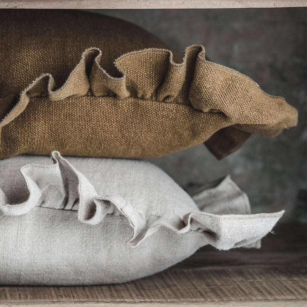 Premium Heavyweight Linen Pillow Cover - Mustard Yellow - Breathable & Durable Home Decor for Living Room, Bedroom, or Sofa