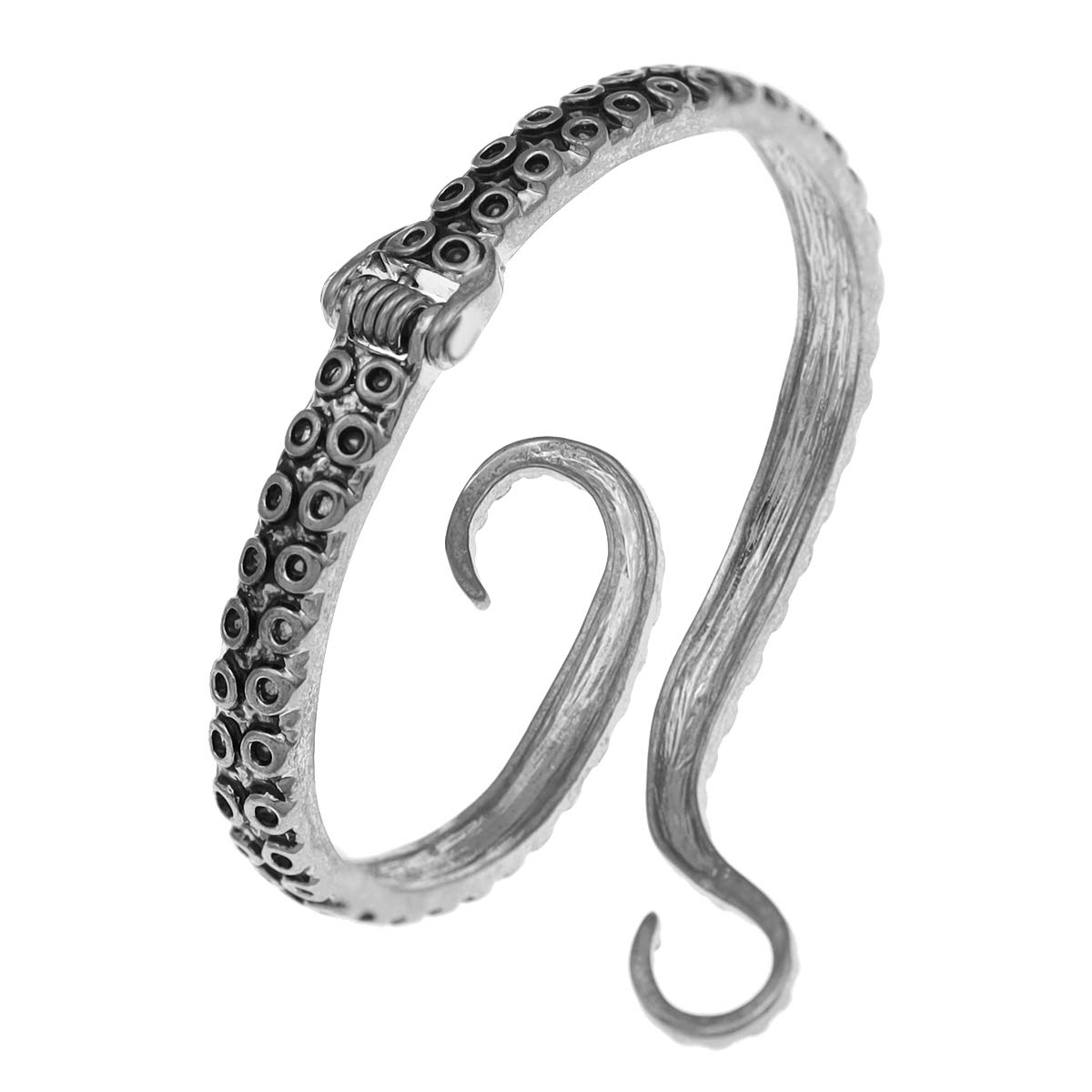 RechicGu Octopus Tentacle Bracelet - Gothic Hinged Arm Cuff Bangle with Scary Sea Creature Design for Halloween Cosplay & Horror Themed Parties