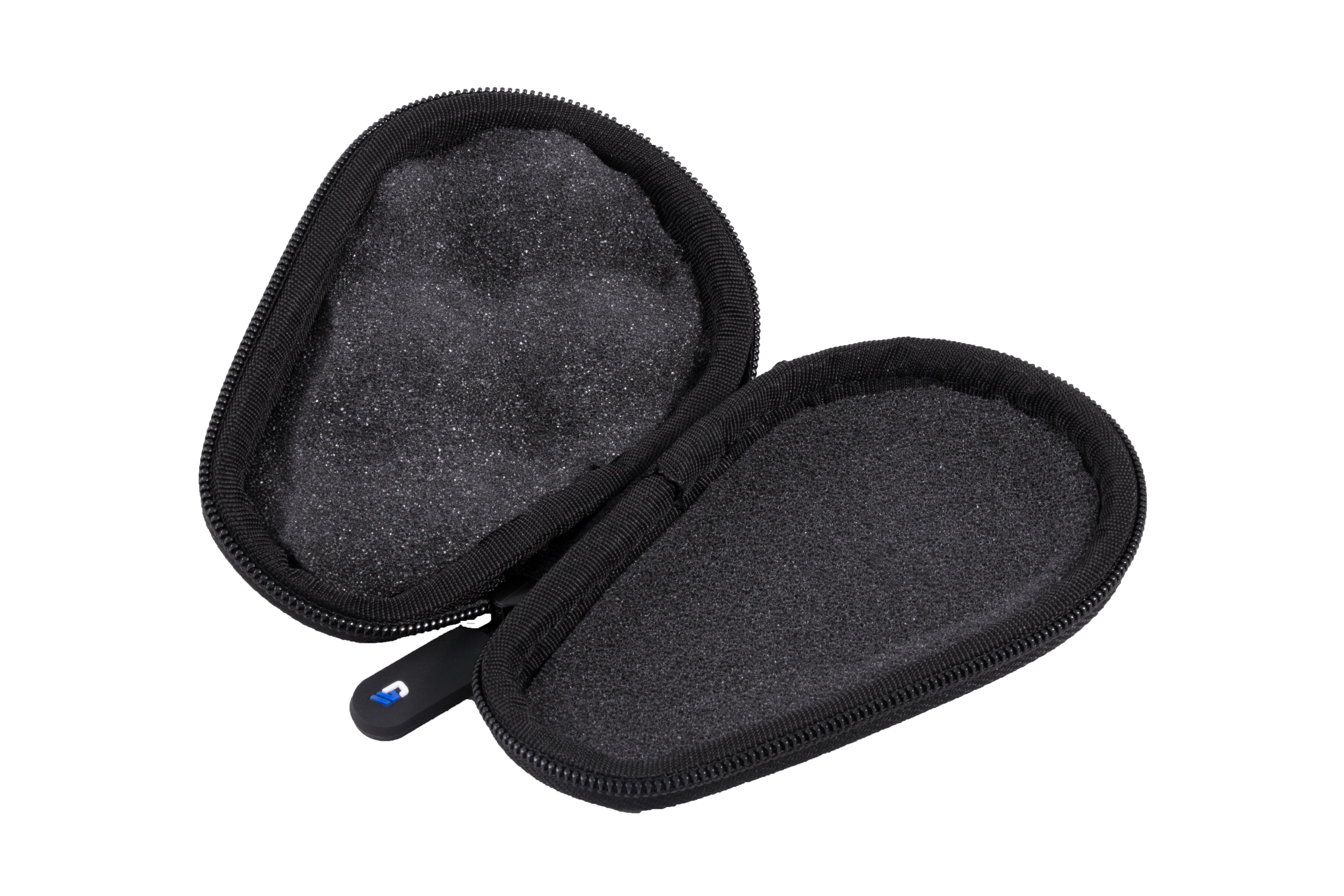 CASEMATIX 4.75 Inch Hard Shell EVA Travel Case with Carabiner Clip - Waterproof Protective Storage for Small Accessories (Fits 4.25 x 1.25 x 0.9 Inch Items) - Perfect for Travel, Camping, Hiking & Outdoor Gear Organization