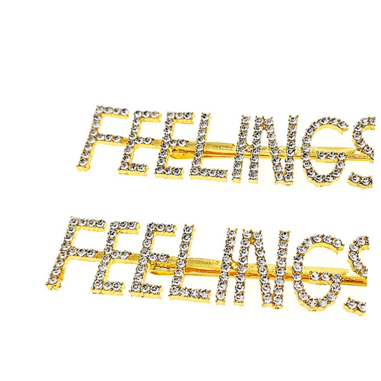 Sparkling Rhinestone Letter Hair Clips for Women - 2pcs Bling Hair Barrettes with Floral Design | Elegant Metal Hairpins for Parties, Weddings & Everyday Styling