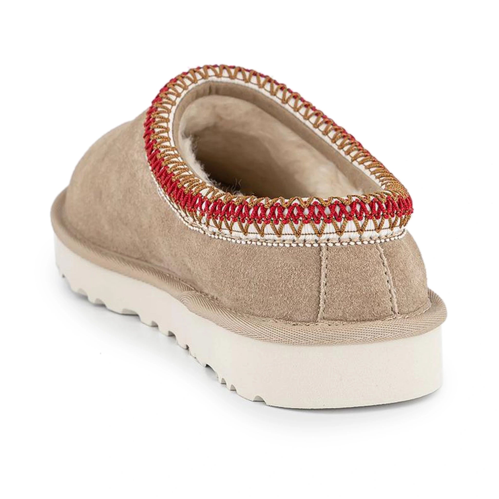 UGG Tasman Sand Dark Cherry Slippers for Women - Cozy Indoor/Outdoor House Shoes for Relaxing at Home & Quick Errands