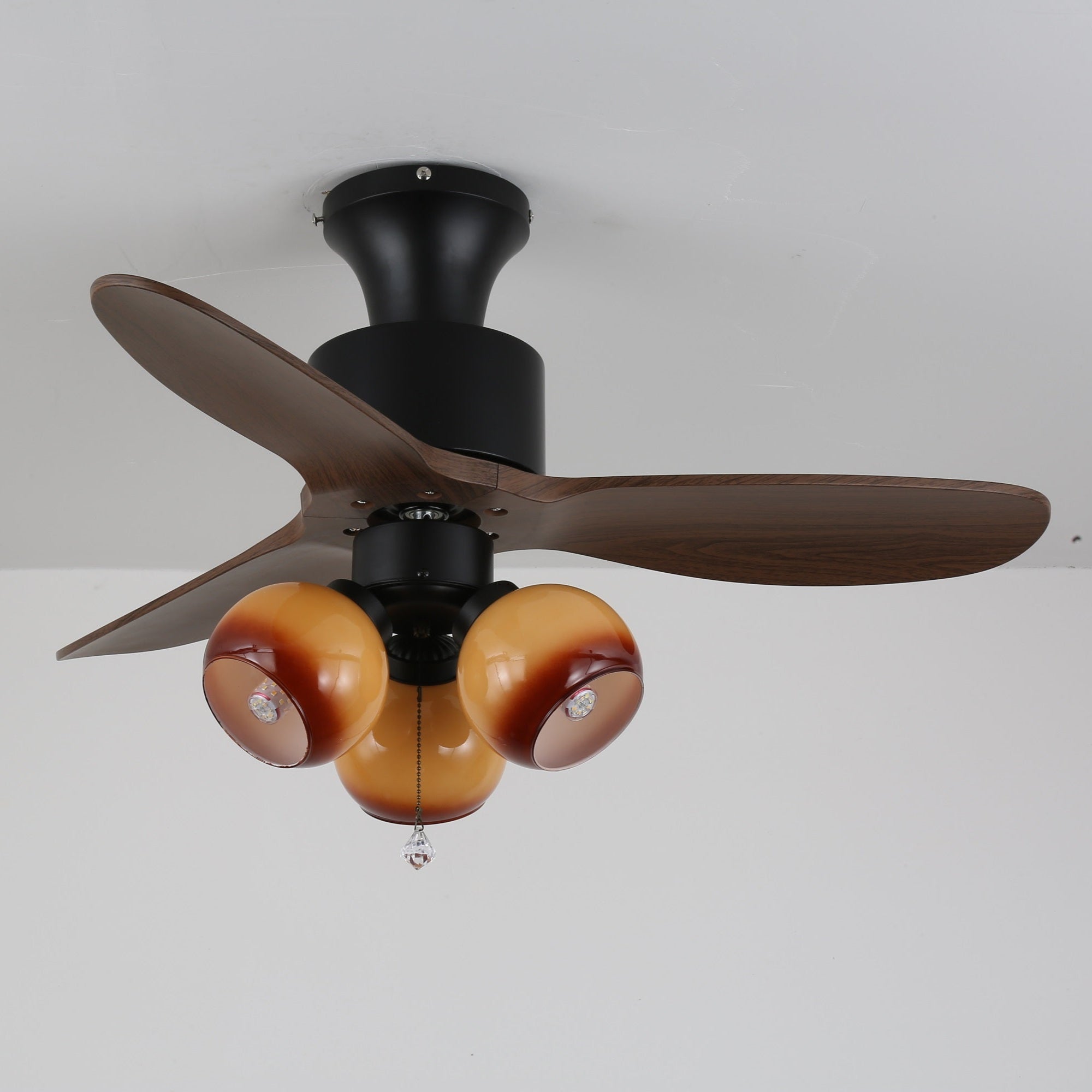 Lumo Orb Ceiling Fan Light with Remote Control - Energy Efficient LED Light Kit for Bedroom, Living Room - Dimmable Modern Flush Mount Lighting Fixture - Perfect for Home, Office, and Indoor Spaces