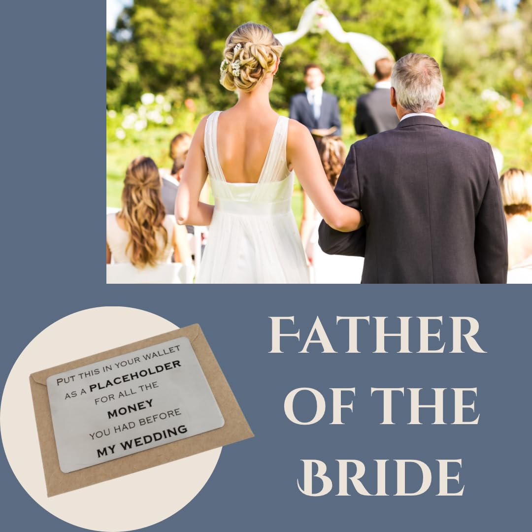 Father of the Bride Gift Ideas - Personalized Wallet Card for Wedding Day - Thoughtful Daughter to Dad Present - Perfect Father of the Bride Gift from Bride - Great for Wedding Speeches, First Dances & Special Father-Daughter Moments